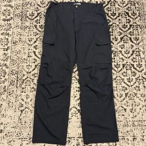 LAPG Men's Tactical Ripstop Pants Cargo Military Black 34x32
